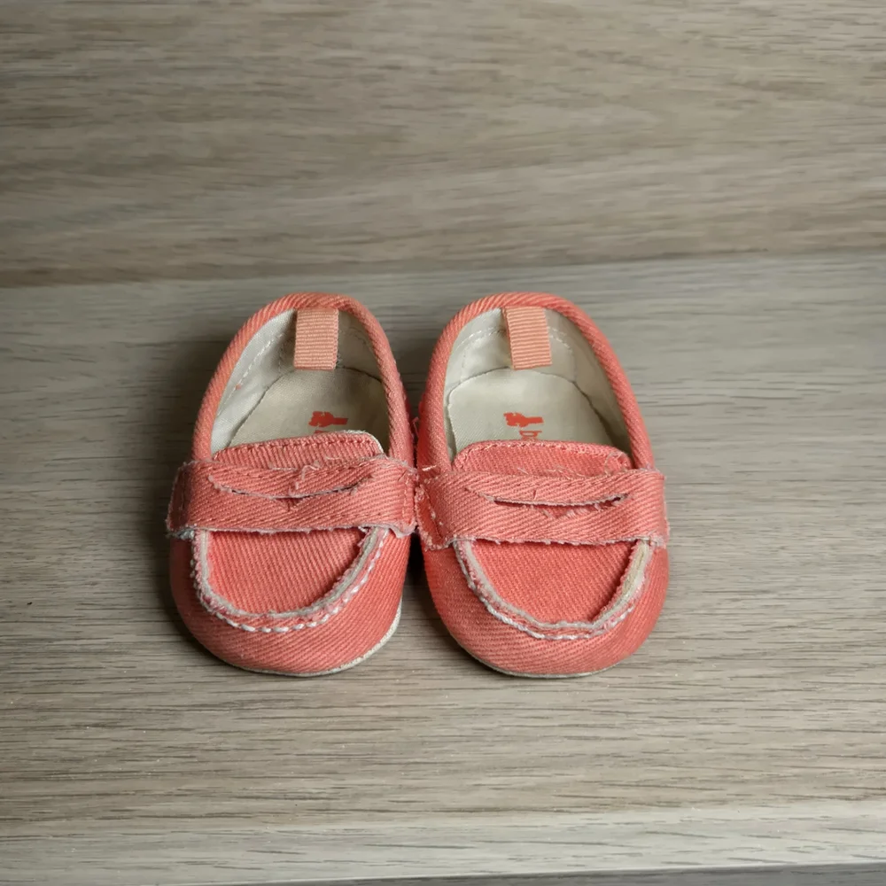 Adorable Newborn Baby Moccasins and Booties - Pink, Cream, and Orange Baby Gap